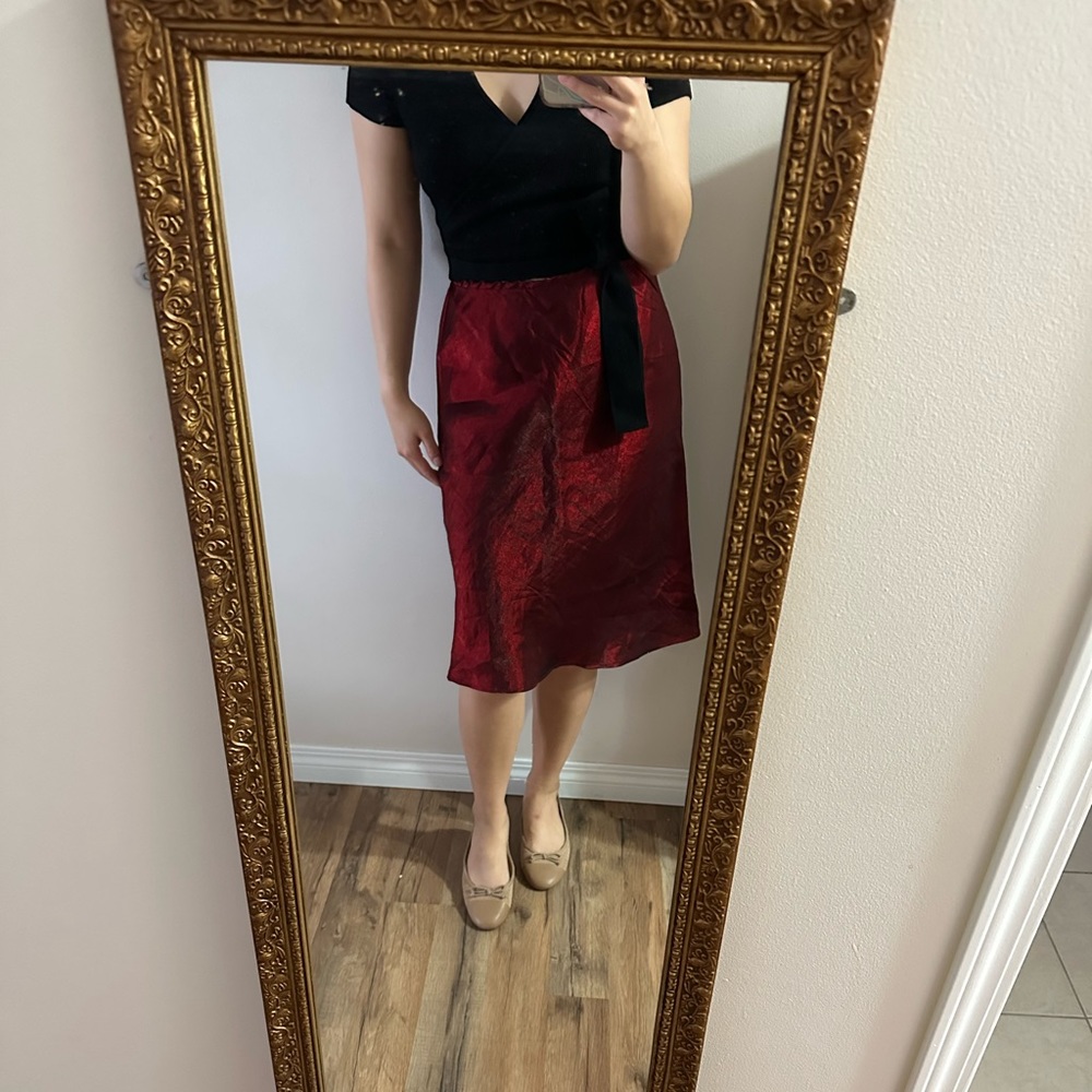 Vintage garage shimmer sparkle effect Aline midi skirt